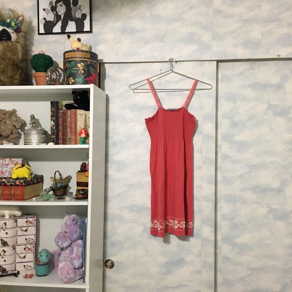 Abercrombie Smocked Tank Cami Flowers